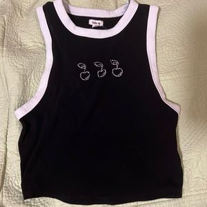Garage cherry rhinestone tank top